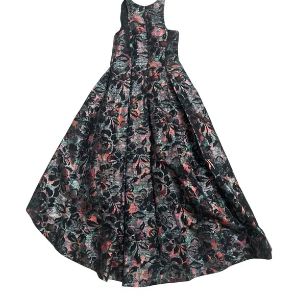 Multicolor floral jacquard high low dress - Picture 3 of 13